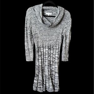 Studio One Black and Gray Knit Dress